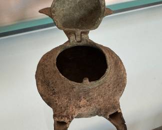 Antique Bronze Bird-Form Oil Lamp, Mediterranean Style, Likely Ancient. Measurements to Come! Photo 2 of 3. 