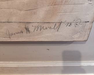 James H. Merrell Large Scale Mixed Media on Canvas. Measures 90" W  x 78,H" 1978. Signed by Artist. Photo 2 of 3. 