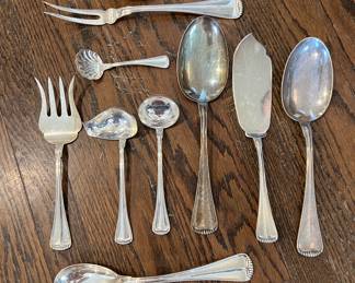 Buccellati Milano Sterling Silver 6-Piece Set for 16 plus 11 Serving Pieces (missing 2 pieces; 1 dessert spoon & 1 salad fork). Photo 2 of 3. 