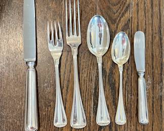 Buccellati Milano Sterling Silver 6-Piece Set for 16 plus 11 Serving Pieces (missing 2 pieces; 1 dessert spoon & 1 salad fork). Photo 1 of 3. 