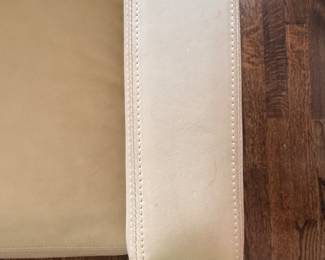 Pair of Charles Pfister for Knoll Mid-Century Custom-Designed Leather Upholstered Club Chairs. Circa 2001. Each Measures 33" W  x 33" D with 17" Seat Height. Photo 3 of 3. 