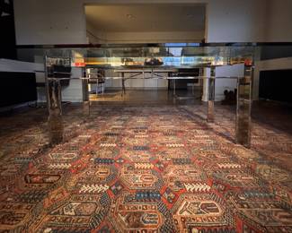 Design Institute America (DIA) Architecturally Engineered Chrome & Glass Dining Table. Pictured with Set of 8 Mies van der Rohe BRNO Tubular Steel Armchair (Model 255), Designed in 1930.  Table Measures 96" L x 42" W x 28.5" H with 27.5" Clearance. Chairs Measure 22" W x 24" D with 17" Seat Height.  Photo 6 of 12. 