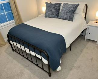 216 Queen Metal Bed Frame Staged