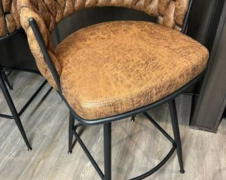 216 Vecelo Braided Swivel Counter Stools