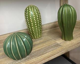 216 IKEA SJALSLIGT 3Pc. Ceramic Cacti Decor
