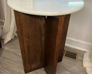 216 Jonathan Y Naomi Marble Top Accent Table
