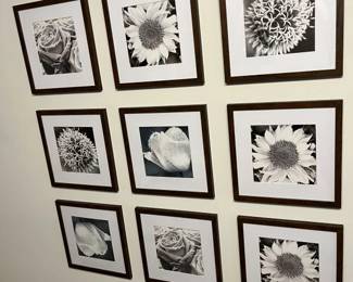 216 Floral BW Wall Decor Panels