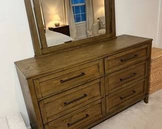 216 Modern 6Drawer Lowboy With Mirror