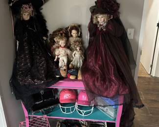 Small Dressing Table, Dolls, Girls Baseball Helmets