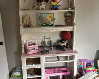 Girls Matching Bookcase, Canopy Bed, Dresser
