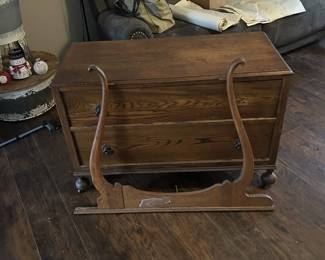 Antique Dresser, Mirror frame, Electric Reclining Sofa, Antique Metal Tubs