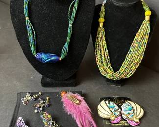 Mixed Artisan Beaded Jewelry Feather Earrings Collection