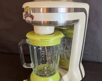 Margaritaville Frozen Concoction Maker Blender with Ice Shaver White  Green Countertop Uni