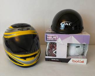 Smax FullFace Motorcycle Helmet Size S, JKC Half Helmet Size M  Bolle Kids Helmet Set