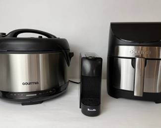 Gourmia Pressure Cooker Air Fryer with Breville Nespresso Coffee Machine