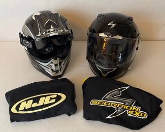 HJC OffRoad Helmet w Goggles  Scorpion EXO FullFace Helmet 