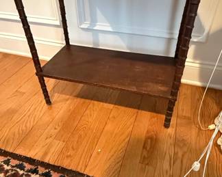 Handmade Victorian Spindle Etagere and Side Table