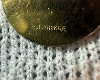 Vintage K Gold Filled Charm Bracelet with North Carolina Seal Medallion and Ruby Accents