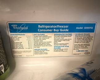 Whirlpool Refrigerator/Freezer ED22TQ