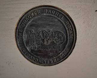 Cracker Barrel Old Country Store The Cracker Barrel Rocker Pair of White Wooden Rocking Chairs