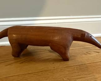 MidCentury Modern Arne TjomslandStyle Wooden Anteater Sculpture