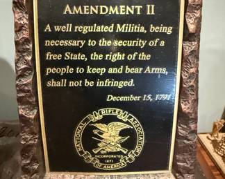 NRA Bill of Rights Amendment II Statue by Gregory D. Louden 