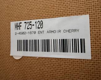 Shaker Style Cherry Armoire with Drawers