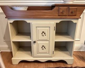 Vintage Ethan Allen Dry Sink with Grape Motif