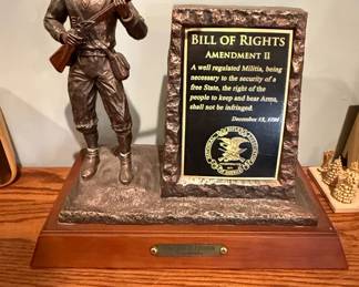 NRA Bill of Rights Amendment II Statue by Gregory D. Louden