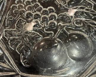 Indiana Glass Pretzel Pattern Divided Relish Tray and Fruit Bowl 