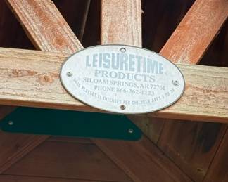 Leisure Time Products Wooden Playset with Swing Set and Slide 