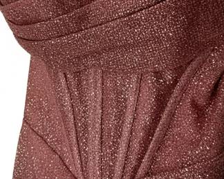 Sparkly Sequin Sweetheart Strapless Gown with High Slit 