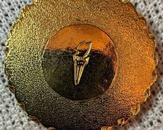 Walking Liberty Half Dollar Pendant Necklace with GoldTone Rope Bezel 