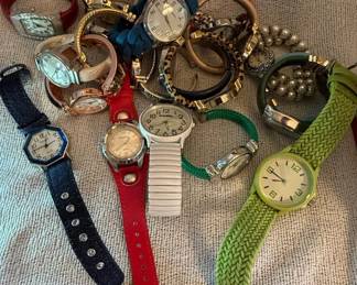 Assorted Brooches and Watches