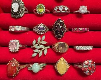 Sterling Silver and Gemstone Rings