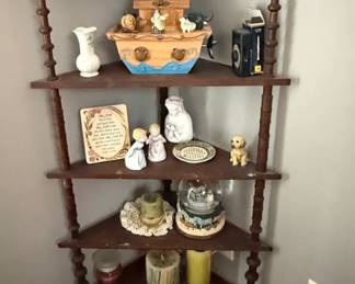 Handmade Victorian Spindle Etagere and Side Table