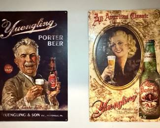 Yuengling Porter Beer Metal Sign and Yuengling An American Classic Metal Sign