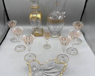Gold Trimmed Glassware