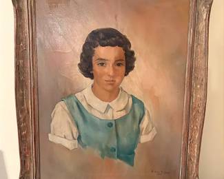 Oil Portrait Of Girl