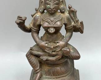 Bronze Statue Hindu Goddess Lakshmi