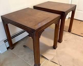 Henredon Burl Oak Side Tables