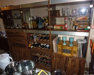 WALL UNIT WITH HOUSEHOLD ITEMS