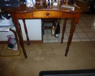 VINTAGE DEMI LUNE DESK OR DRESSING TABLE