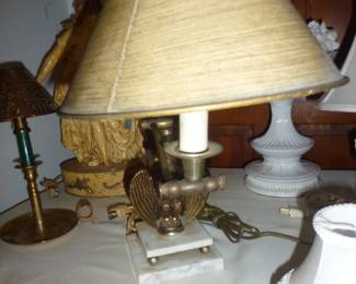 VINTAGE MARBLE BASE LAMP