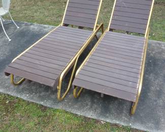 ORIGINAL SUN LOUNGER CHAISE CHAIRS SAME AS IN THE MOVIE GOLDFINGER FROM THE FONTAINBLEAU HOTEL