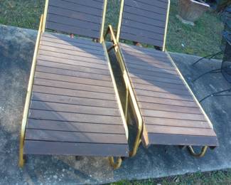 ORIGINAL SUN LOUNGER CHAISE CHAIRS SAME AS IN THE MOVIE GOLDFINGER FROM THE FONTAINBLEAU HOTEL