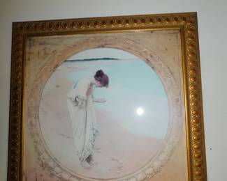 VINTAGE REPRODUCTION WILLIAM HENRY MARGETSON “THE SEA HATH IT'S PEARLS” 
FRAMED PRINT