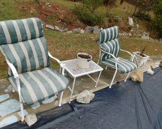OUTDOOR CHAIRS AND TABLE