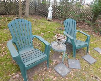 OUTDOOR CHAIRS AND TABLE