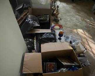 STILL GOING THROUGH EVERYTHING! BOXES WILL BE UNLOADED WITH ITEMS DISPLAYED ON TABLES OF COURSE...